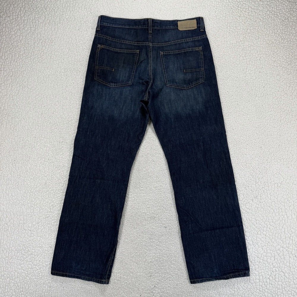 Calvin Klein Relaxed Straight Jeans Mens 34x30 Streetwear Grunge Casual Normcore - Picture 3 of 11